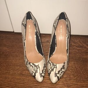 NEW Maiden Lane Snake Skin Heels